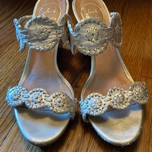 Jack Rogers mid wedge sandal in gold